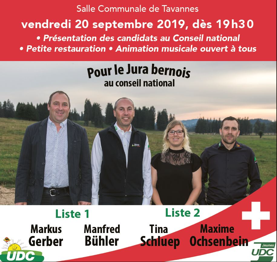 Soirée électorale le 20 septembre 2019 ouverte à tous!