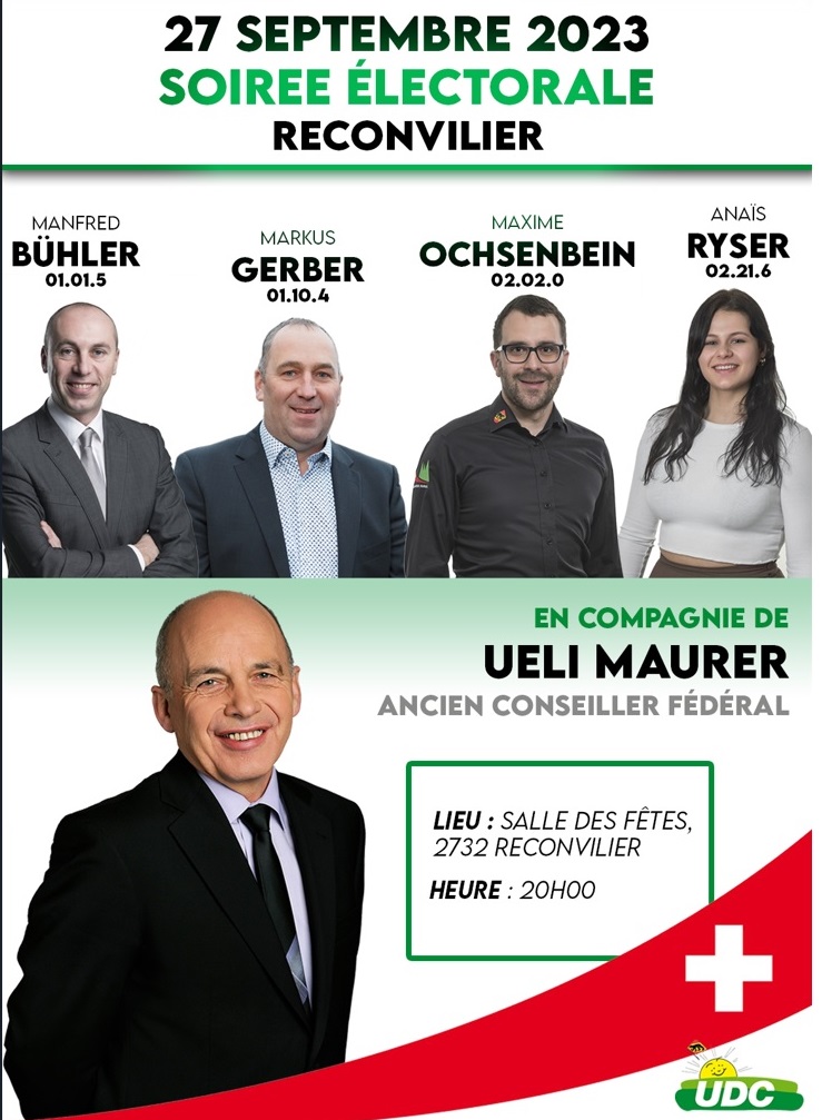 Soirée électorale dans le Jura bernois le 27 septembre